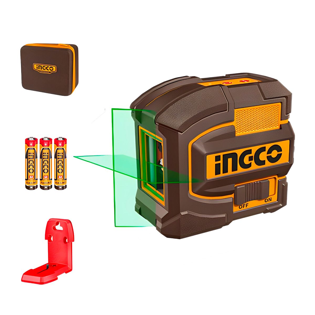 INGCO TOOLS - Nivel Láser Autonivelante Verde 35m Con Soporte Magnético