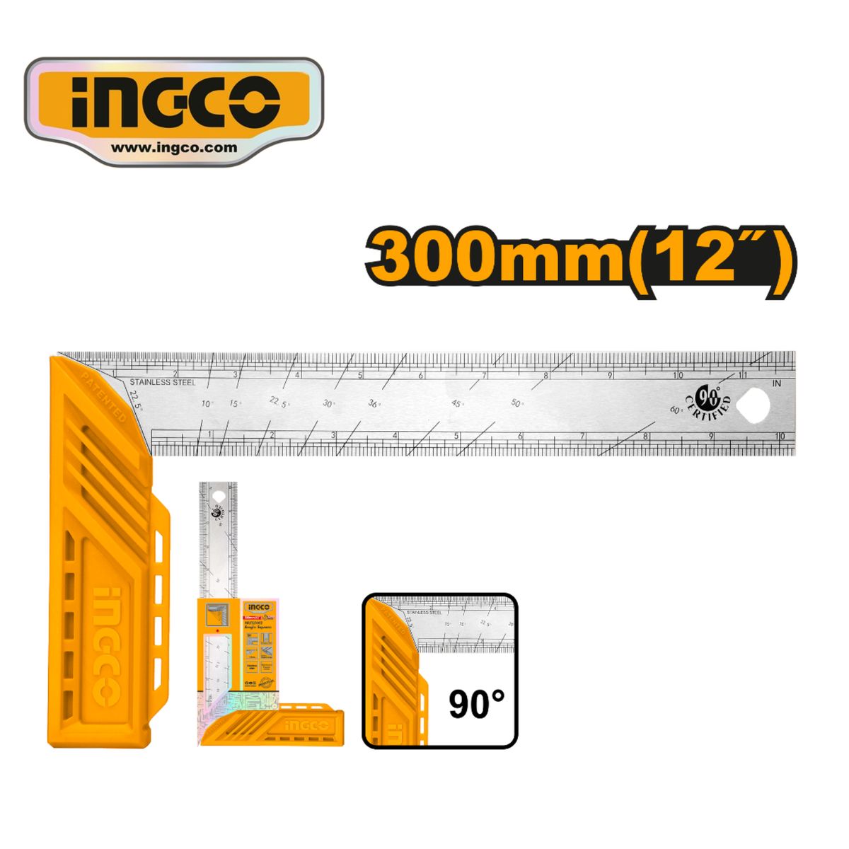 INGCO TOOLS - HAS123002 ESCUADRA INOX 12pulg