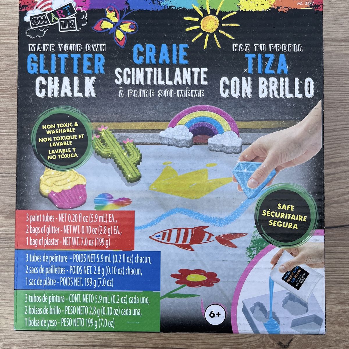 GENERICO - Kit Creacion de Tizas para Niñas Dibujar Arte Arcoiris