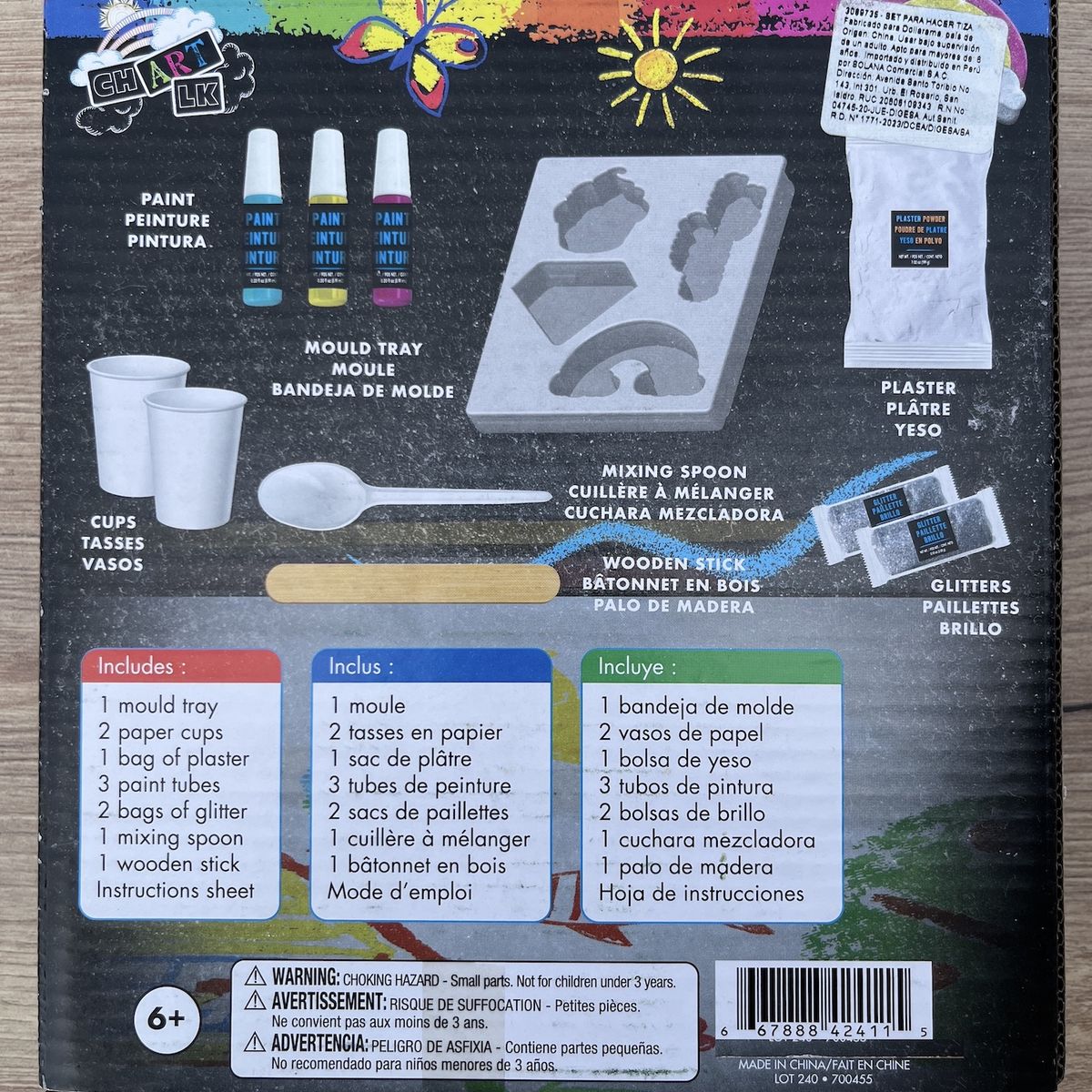 GENERICO - Kit Creacion de Tizas para Niñas Dibujar Arte Arcoiris