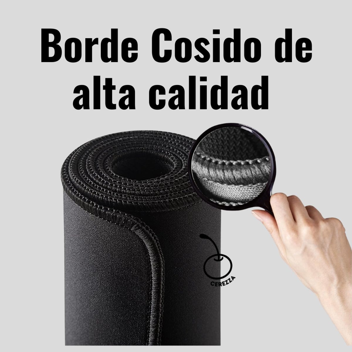 GENERICO - PAD MOUSE GIGANTE XL 80X30CM Alta calidad Borde Cosido NEGRO