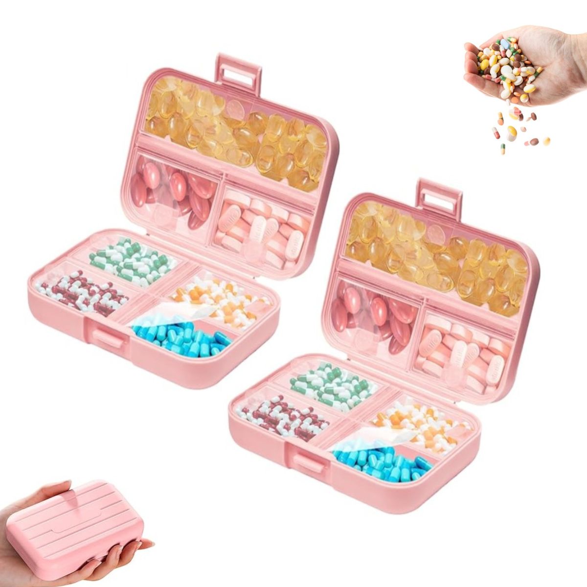 GENERICO - Pastillero portatil x 2unds Pastillero Semanal