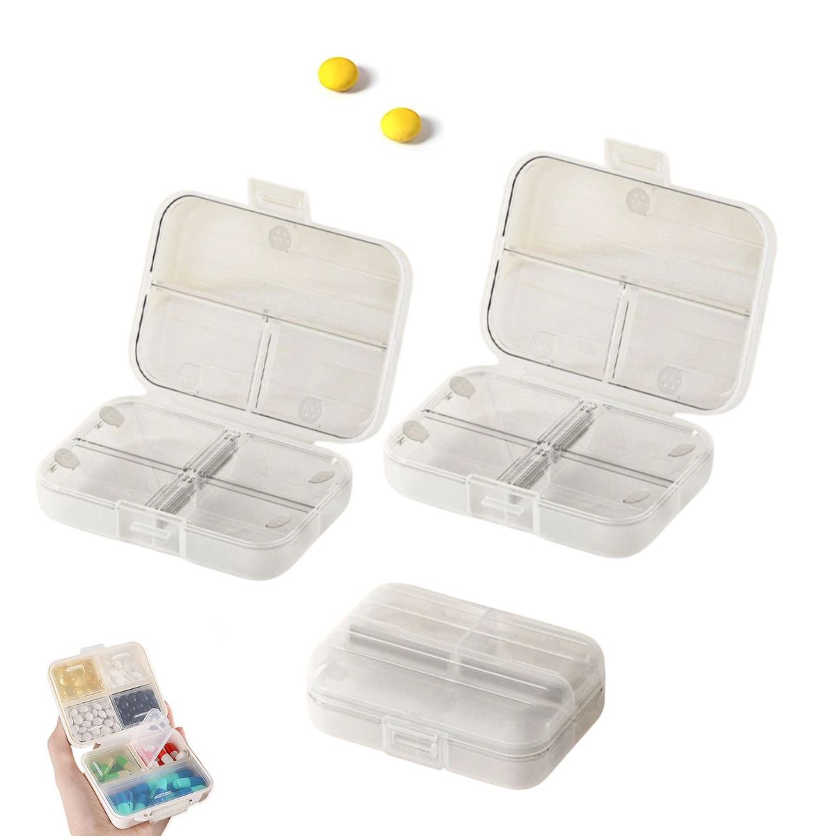 GENERICO - Pastillero Semanal Portatil x 2unds Pastillero Pill Box