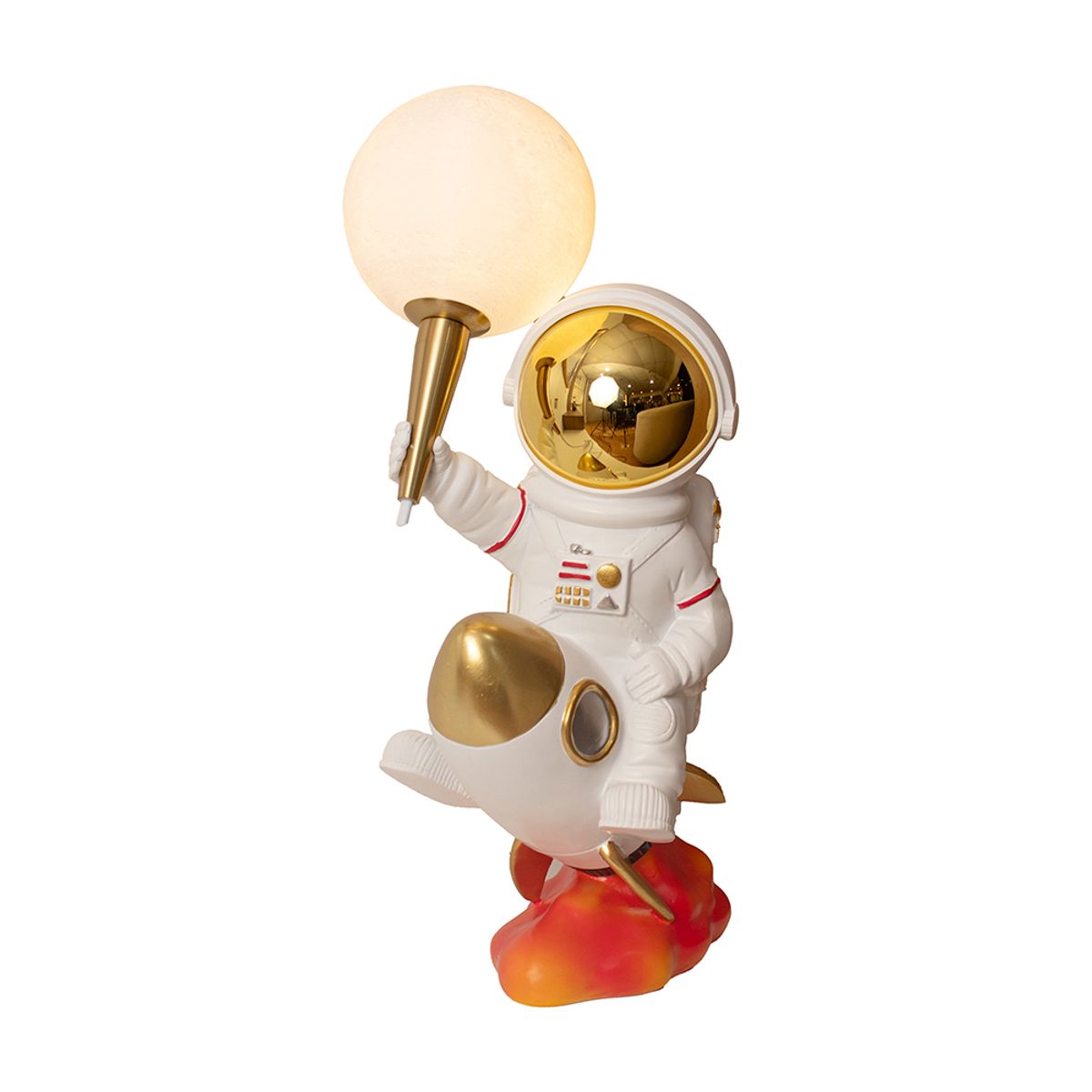 PANORAMA HOGAR - Lámpara de Mesa Panadecor Astronauta Poliresina 42CM