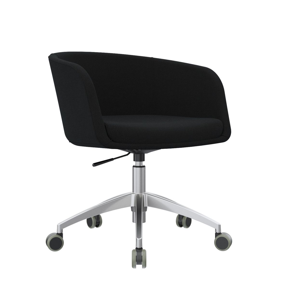 OFIDEAS - Poltrona Giratoria Boom Negro Acolchada Ofideas