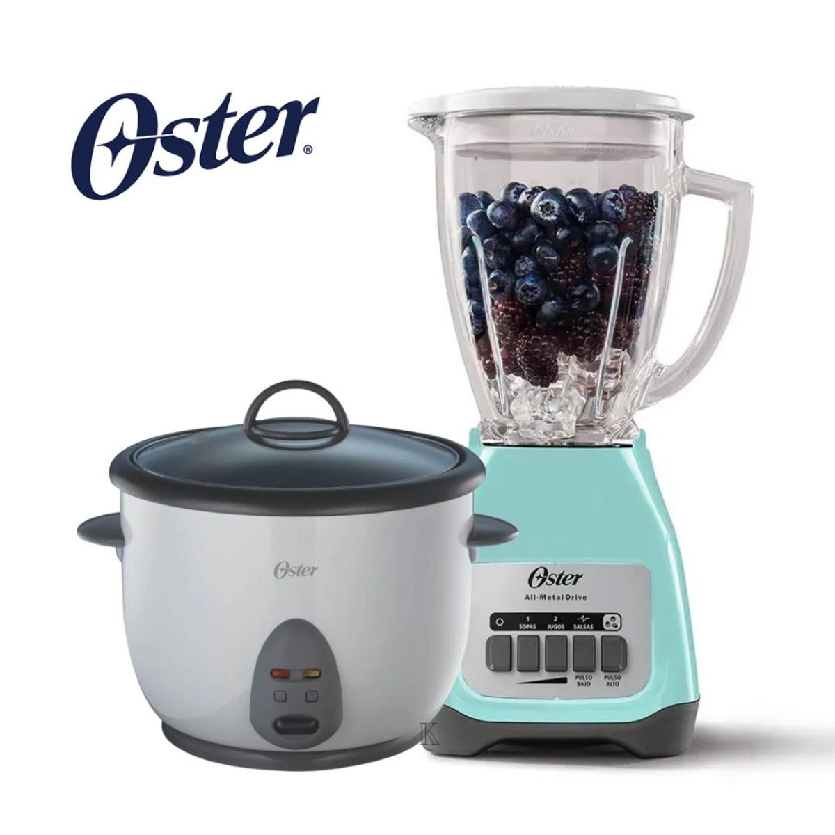 OSTER - Combo Oster Licuadora BLSTKAGVPB + Arrocera 1.8 LtsCKSTRC1700W