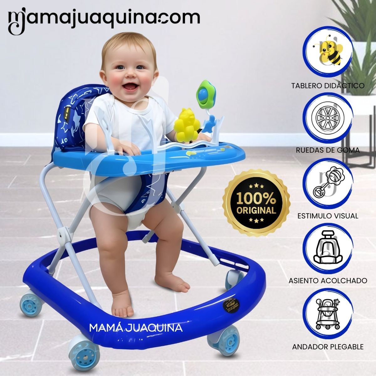 BABY - Andador Plegable «LITTLE BEE» Edición Limitada Blue