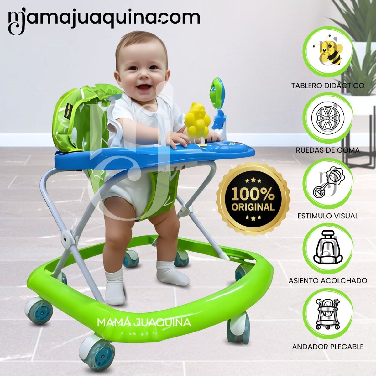 BABY - Andador Plegable «LITTLE BEE» Edición Limitada Green