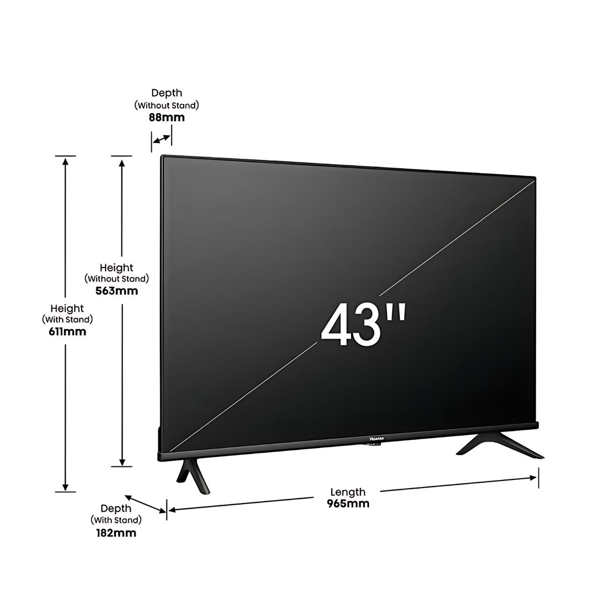 HISENSE - Hisense LED 43” FHD Smart TV 43A4K