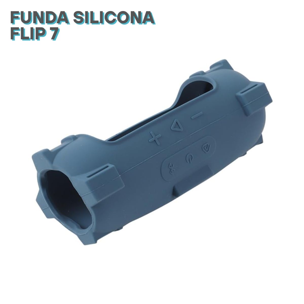 GENERICO - Funda de Silicona con correa para el parlante Jbl Flip 7 - Azul