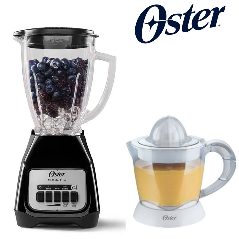 OSTER - COMBO Oster Licuadora 2 Velocidades + Exprimidor de Cítrico 1 Lt