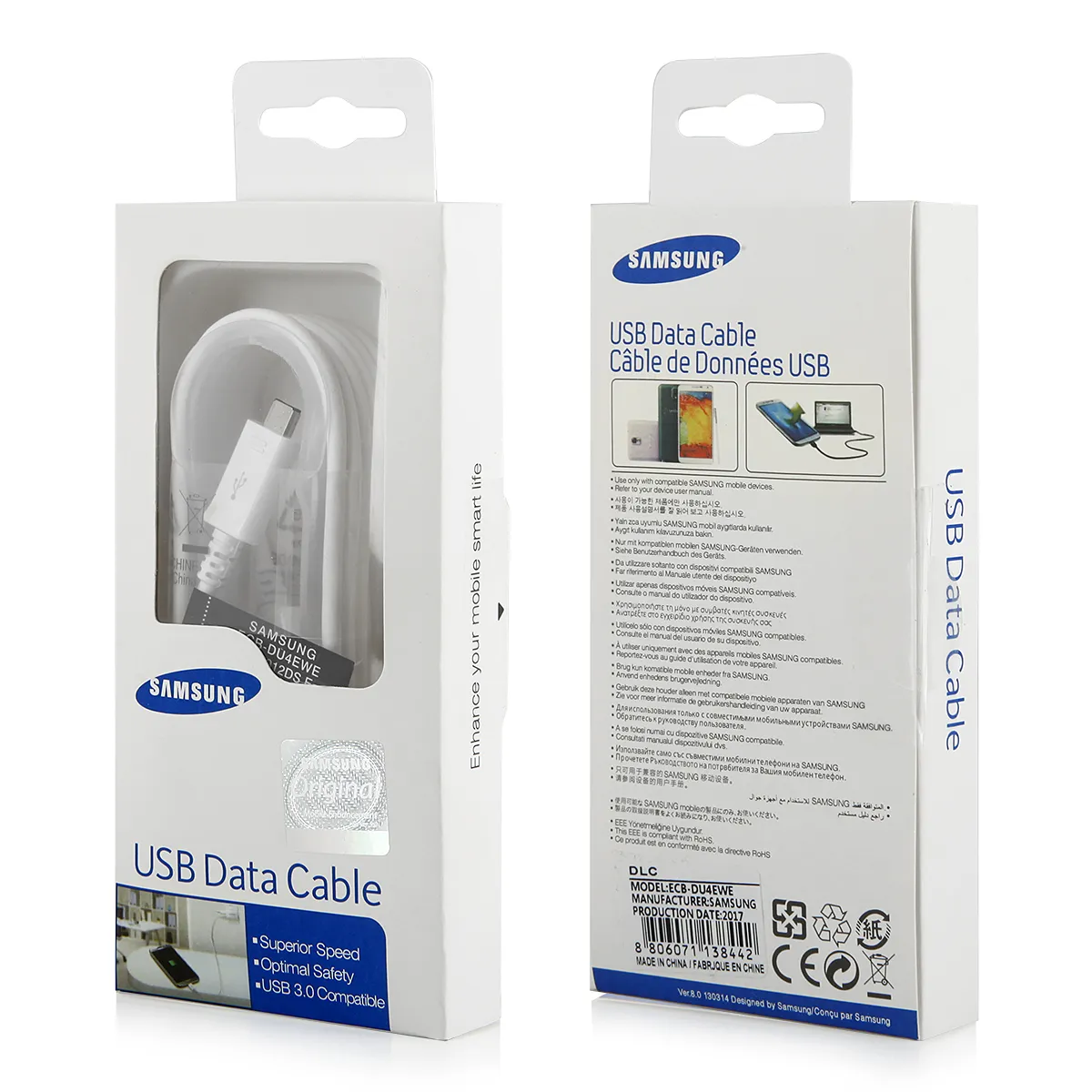 SAMSUNG - Cable para celulares Micro USB Samsung 1m - Blanco