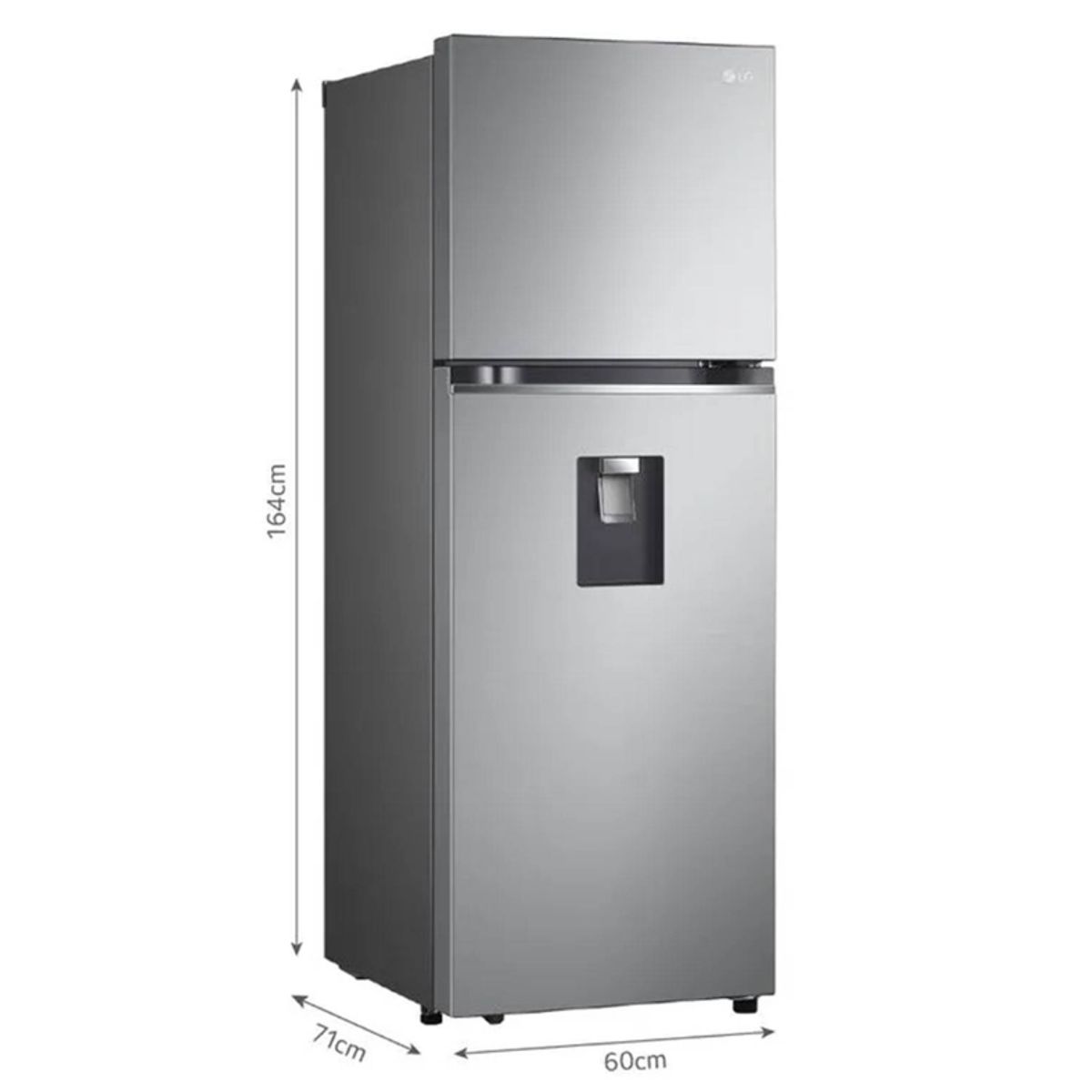 LG - REFRIGERADORA LG TOP FREEZER NO FROST 314L GT31WPP DOOR COOLING PLATEADO