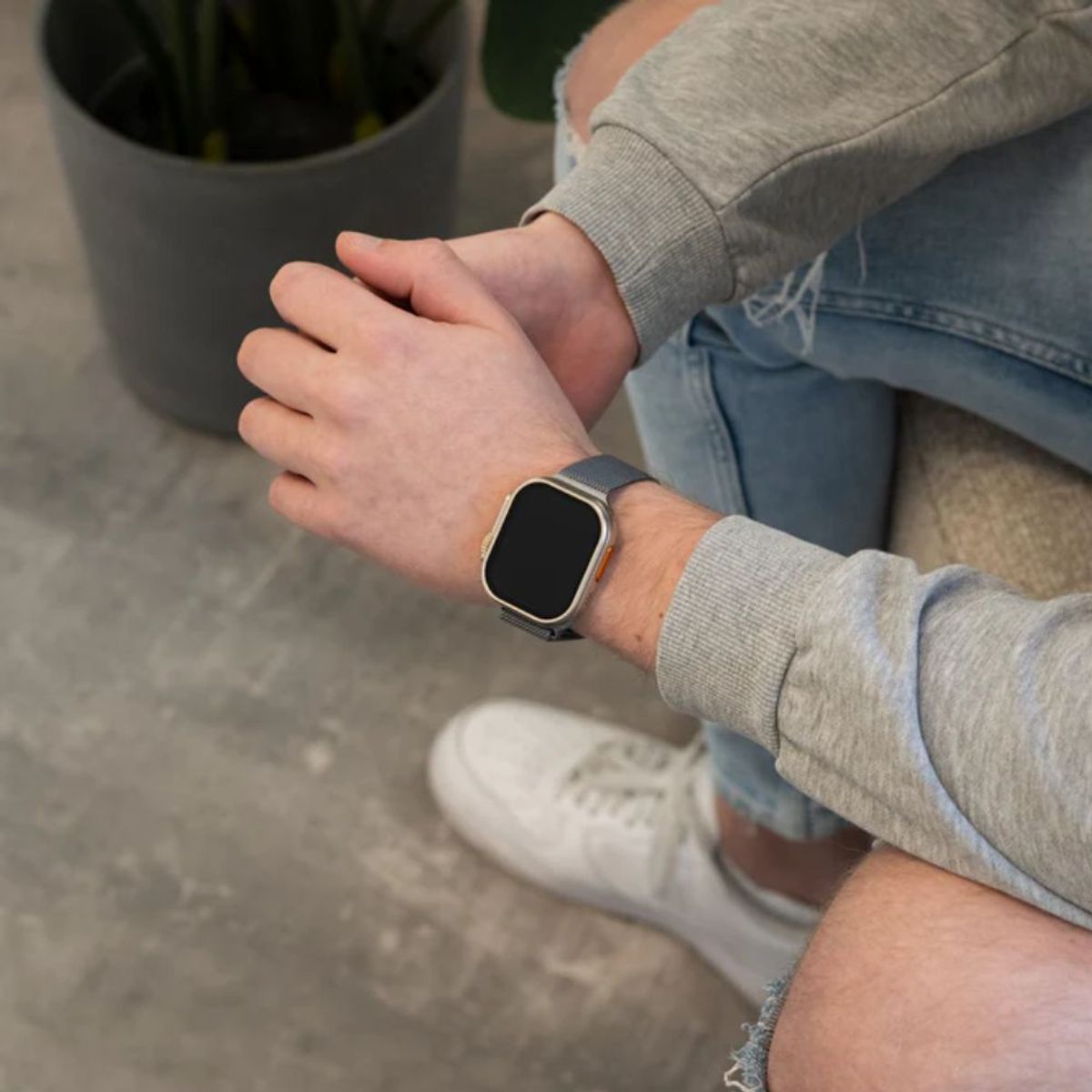 OEM - Correa Acero Milanese Loop para Apple Watch Color Gris Espacial