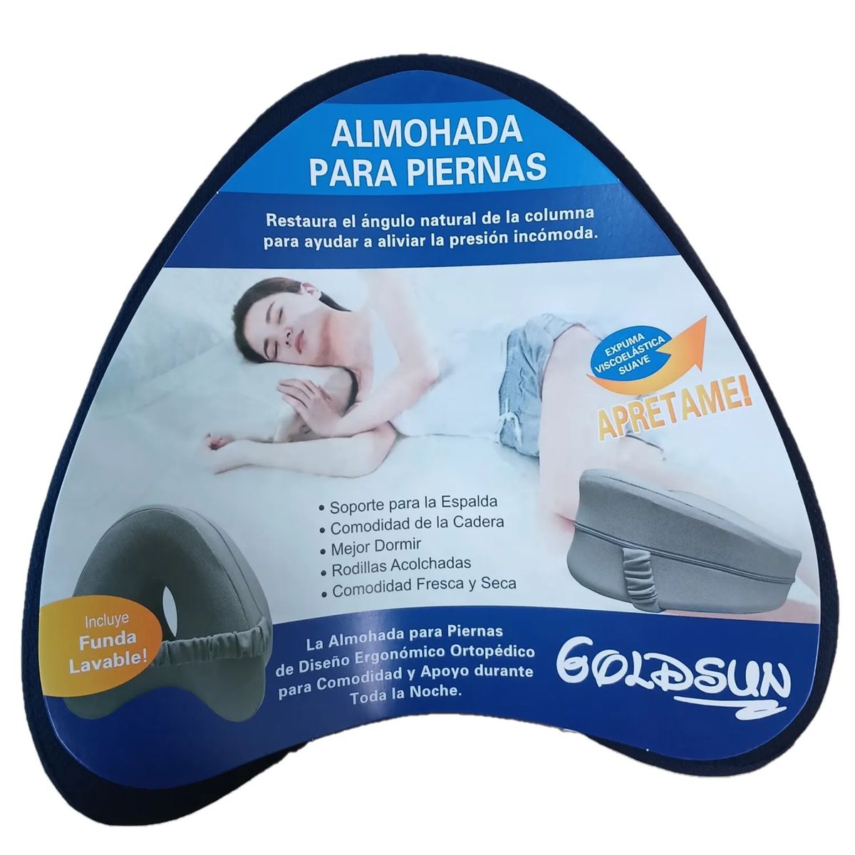 GOLDSUN - ALMOHADA  PARA PIERNAS  VISCOELASTICO