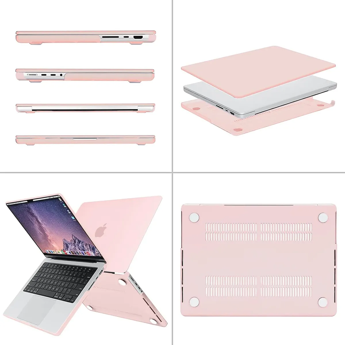 GENERICO - Funda Case para MacBook Pro 14.2 "  M4 M3 M2 M1 - ROSADO