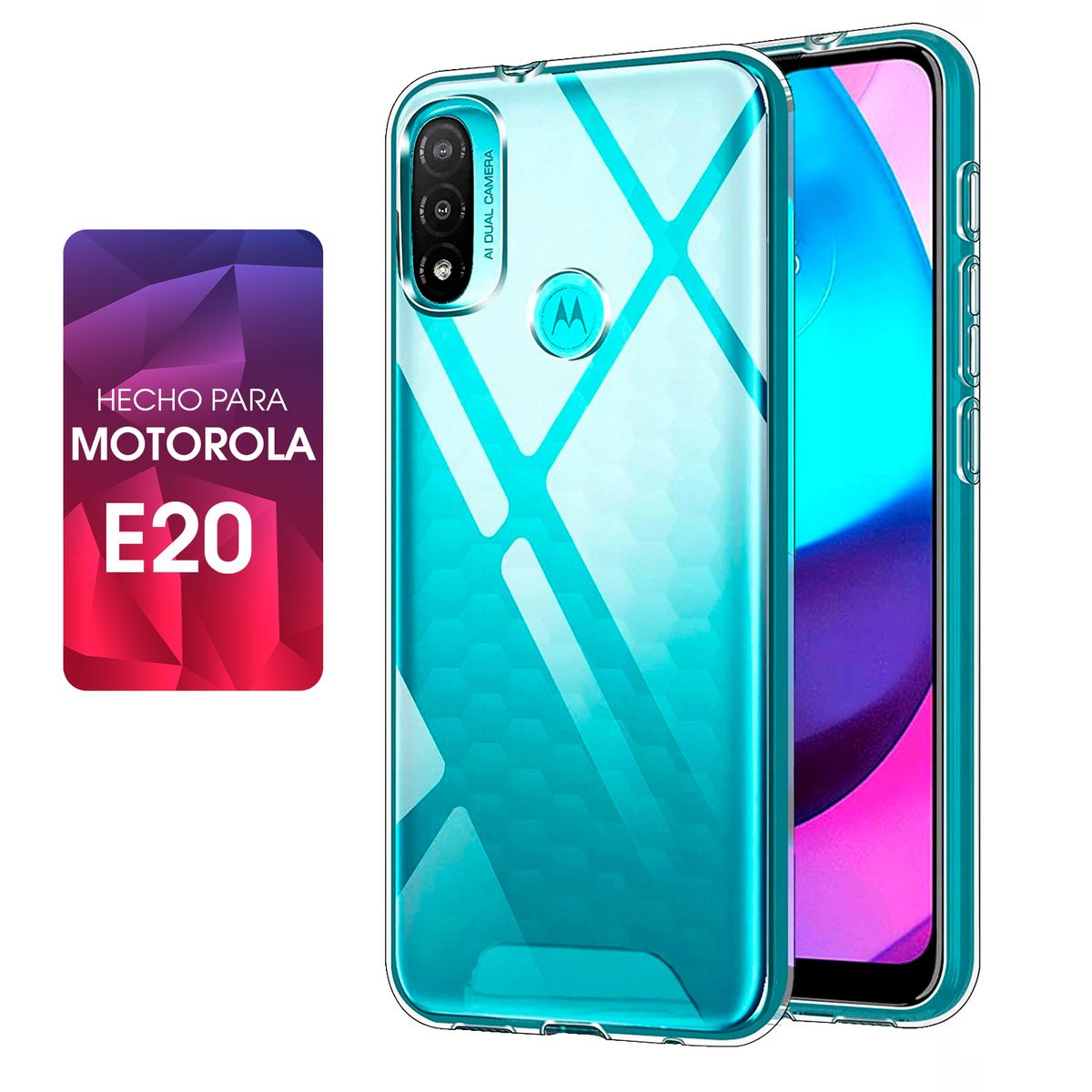 SPACE - Case Space Para Motorola E20 Transparente