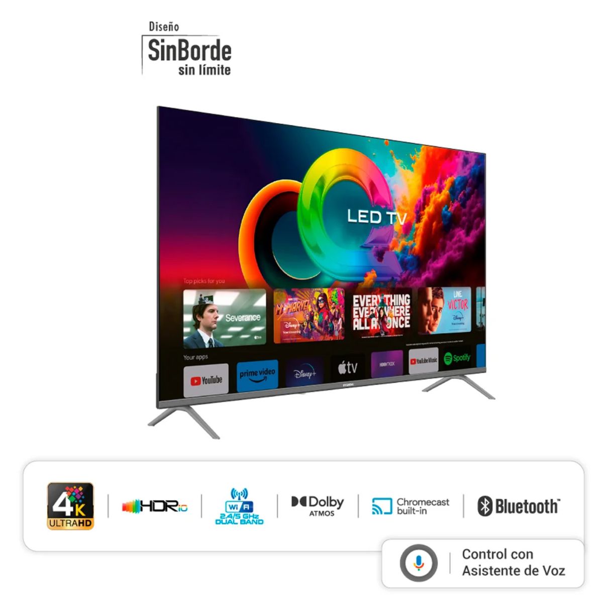 HYUNDAI - Televisor HYUNDAI 55 QLED Smart TV GOOGLE TV 4K UHD - HYLED5529QG