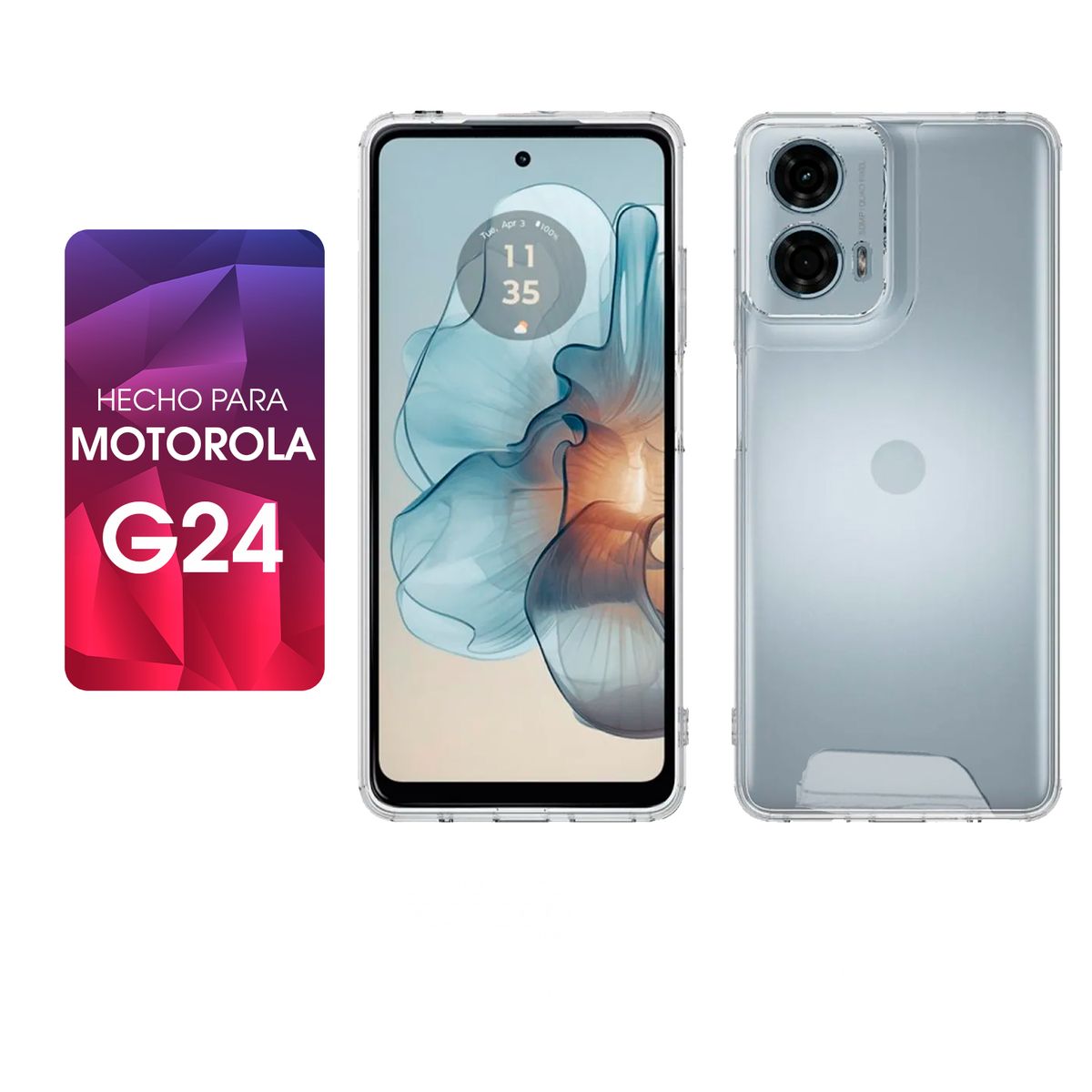 SPACE - Case Space Para Motorola G24 Transparente