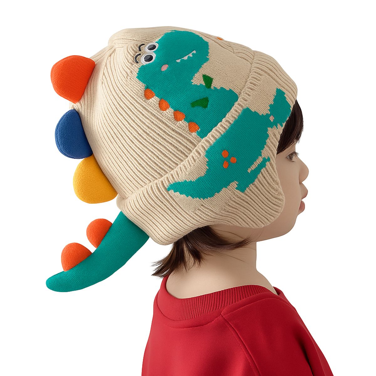 GENERICO - Pack De 2 Gorros-diseño Dinosaurio-niños 2-8 Años.