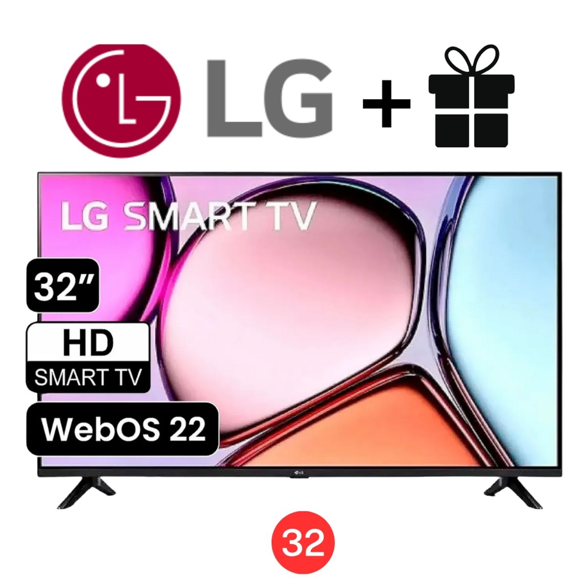 LG - TELEVISOR LG  32" HD SMART TV MOD 32LR600BPSC + REGAL0 ANT. DIGITAL