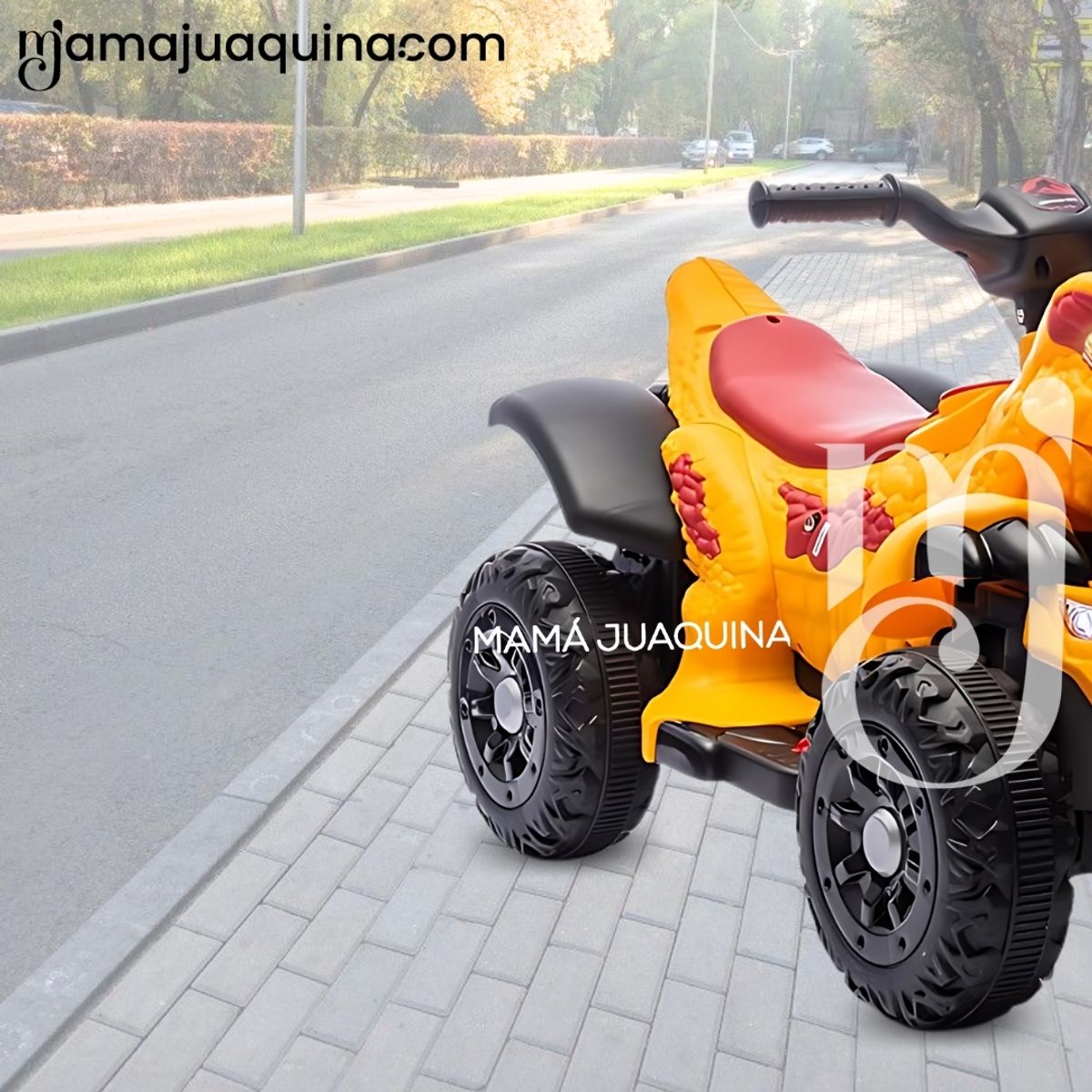 BEAUTIFUL - Cuatrimoto Mini a Batería para Niños «REX» Control Remoto Orange