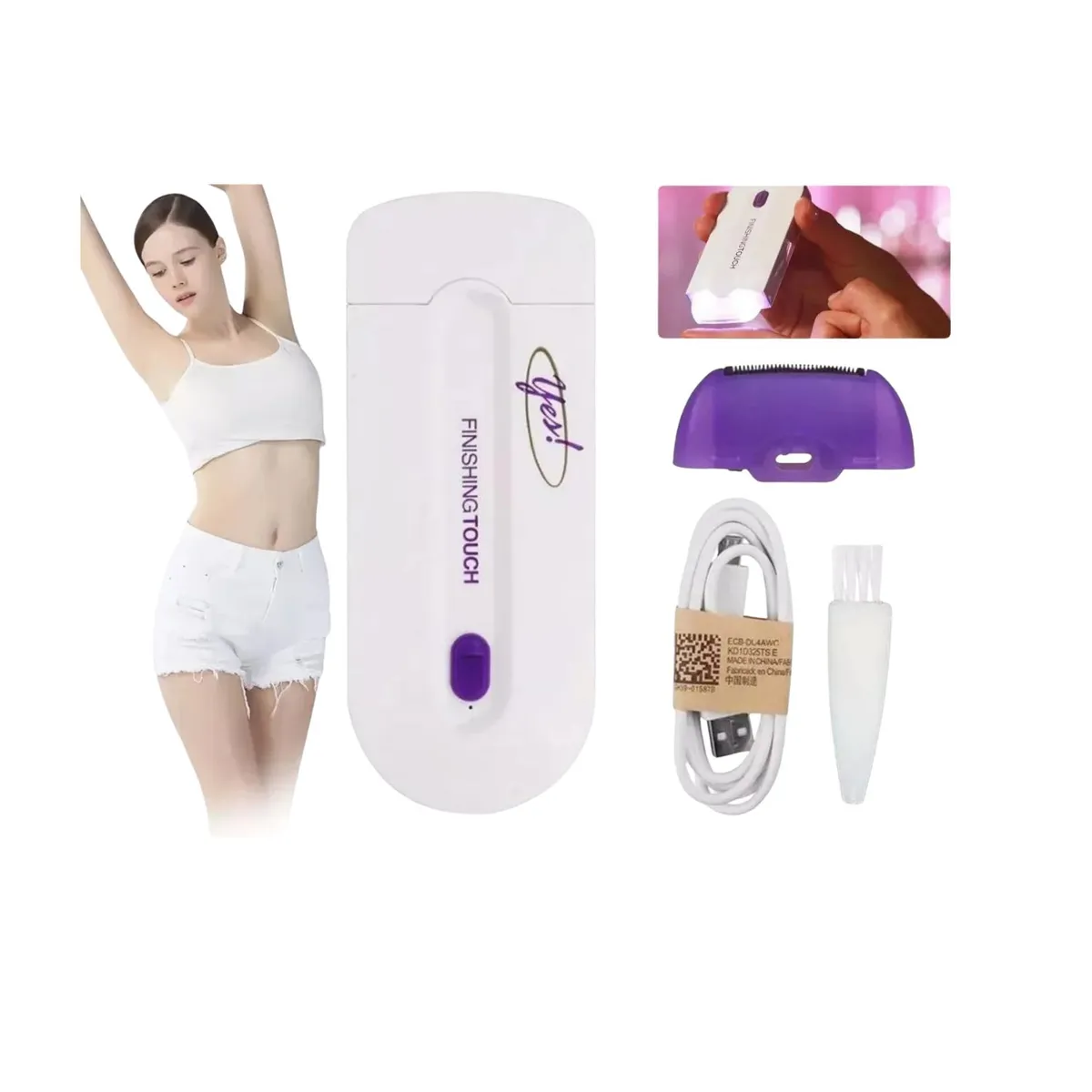 OEM - PACK Depilador Corporal YES + Depilador De Cejas Recargable