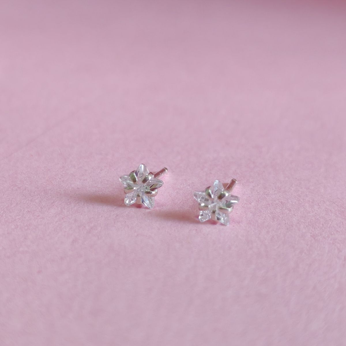 GENERICO - Aretes de plata para niña - Estrellita