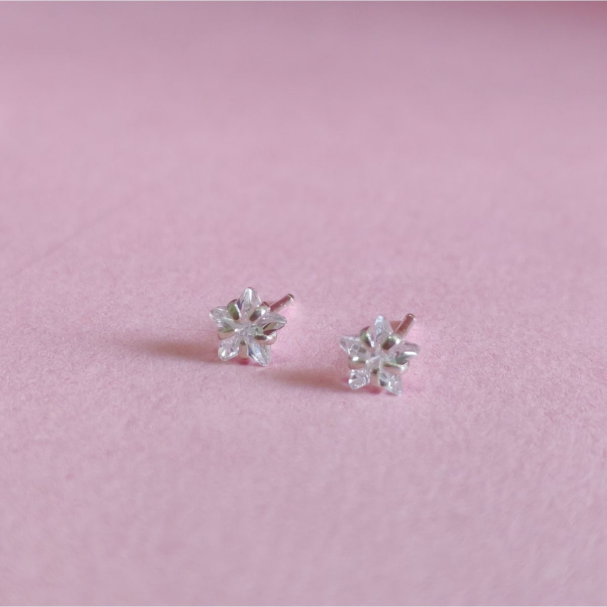 GENERICO - Aretes de plata para niña - Estrellita