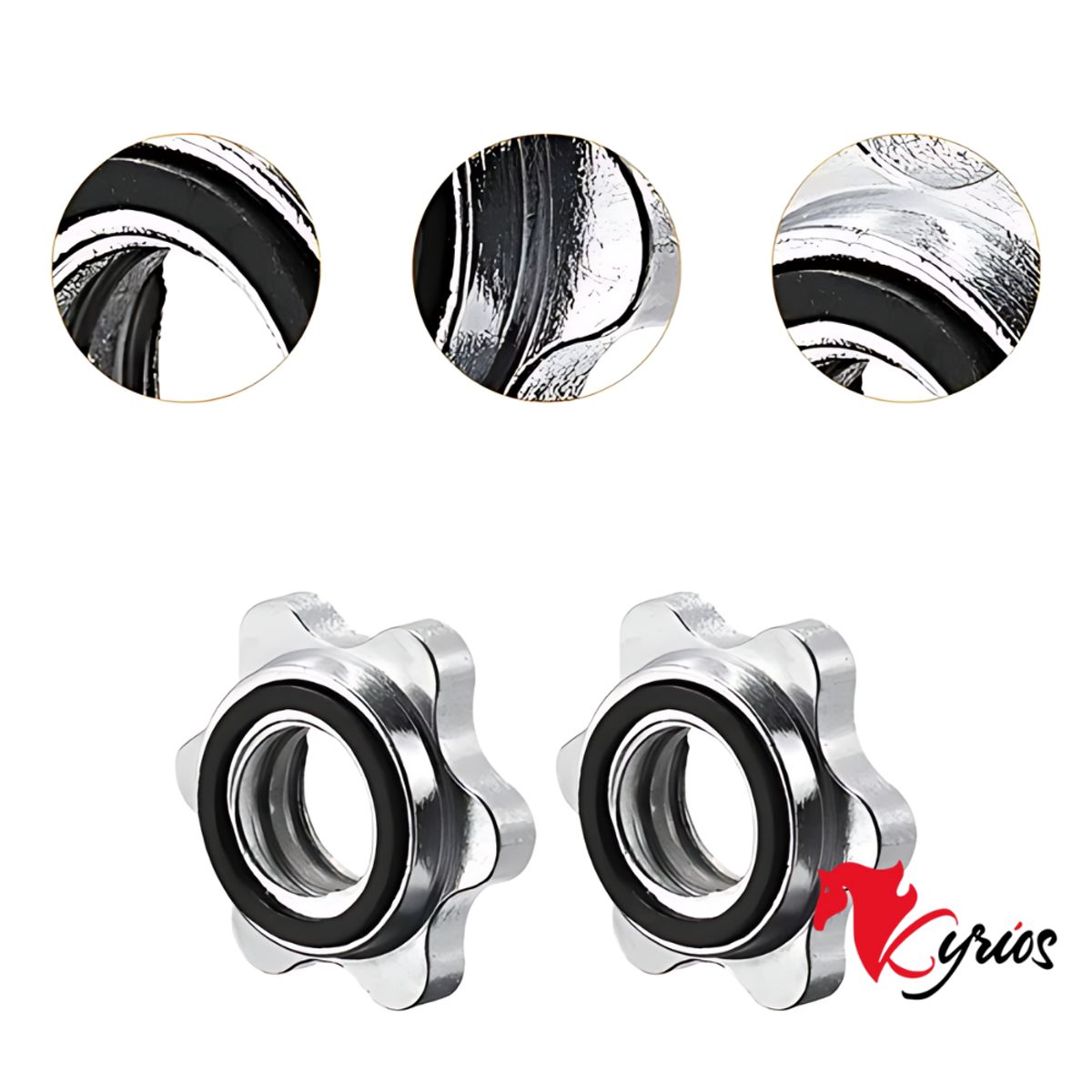 NO LOGO - PAR DE SEGURO TUERCAS DE MANUBRIOS Y BARRAS MODELO ESTRELLA