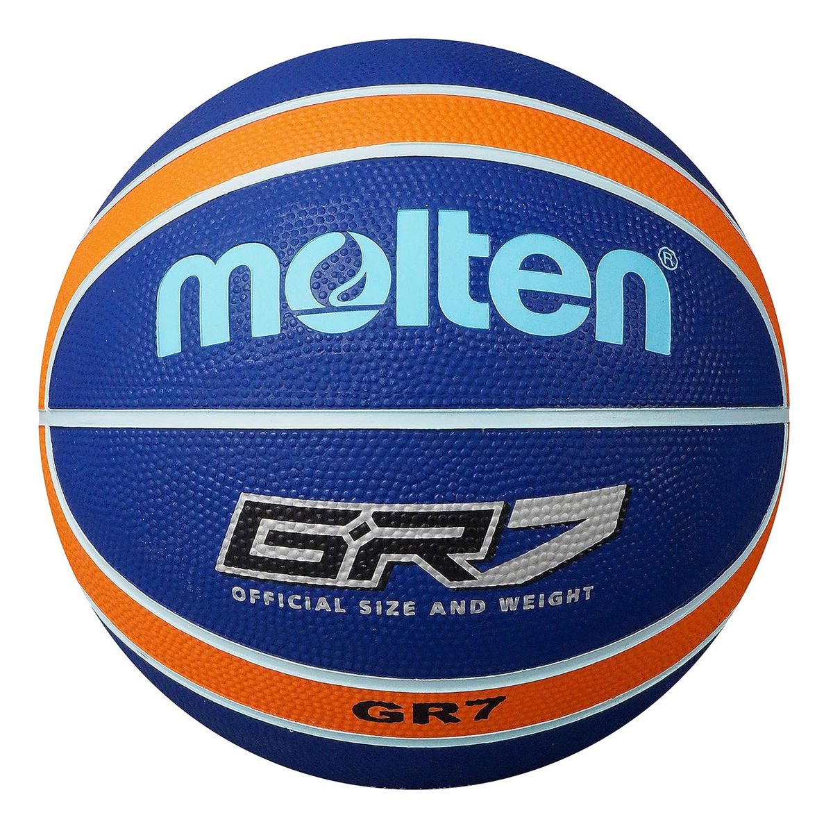 MOLTEN - Pelota Para Basket Molten Bgr7 Goma AzulNaranja
