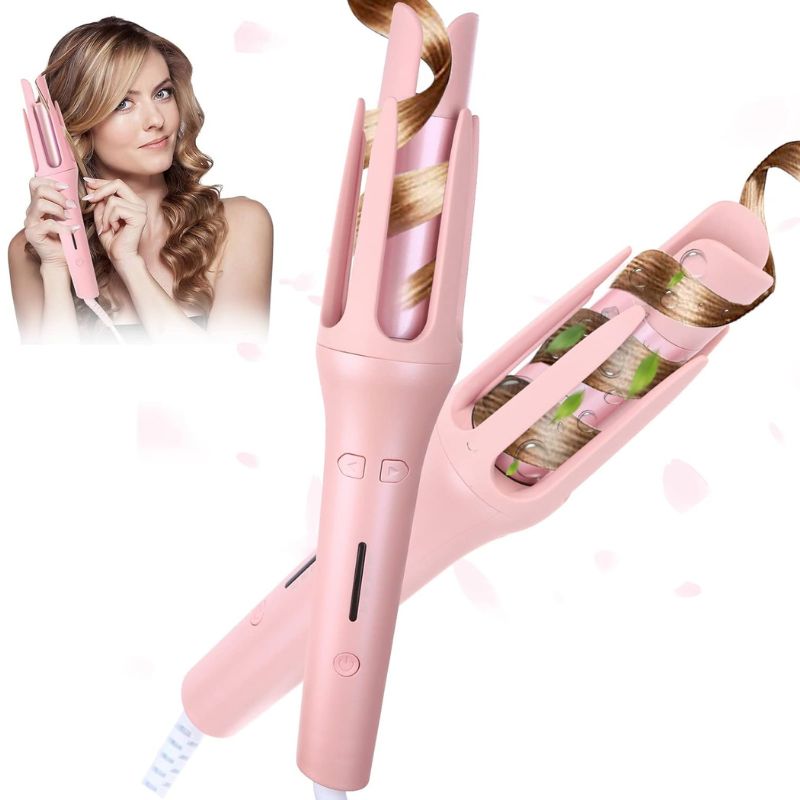 GENERICO - Rizador de Cabello Automático Color Rosa Ondas Perfectas en Minutos