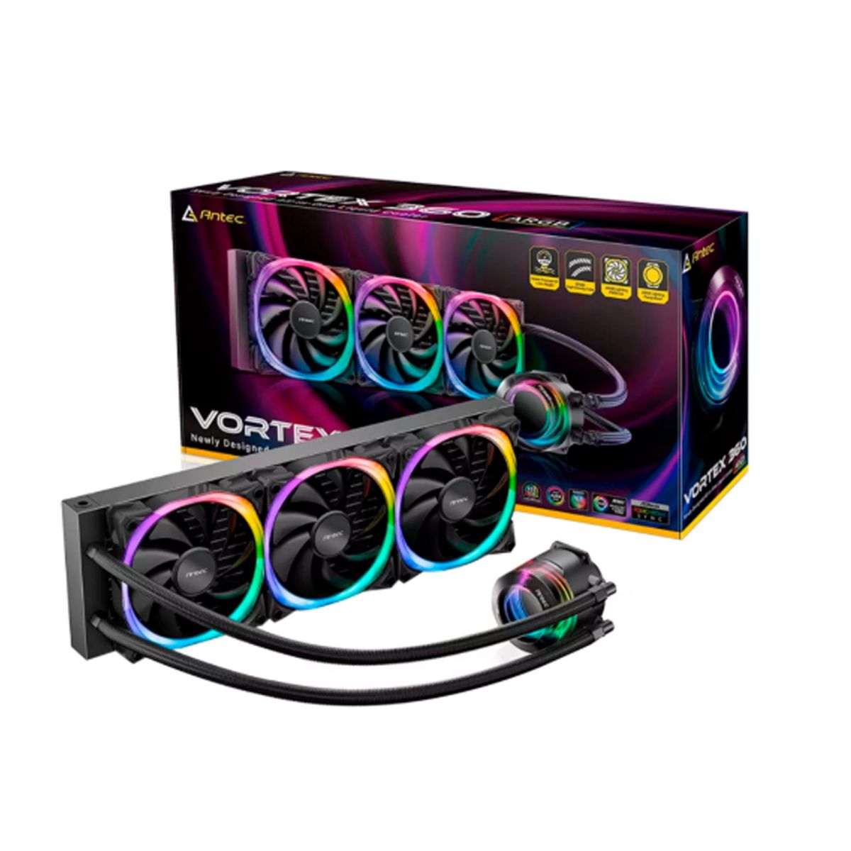 GENERICO - AIO Antec Vortex 360 ARGB - Enfriamiento Líquido RGB Eficiente para P