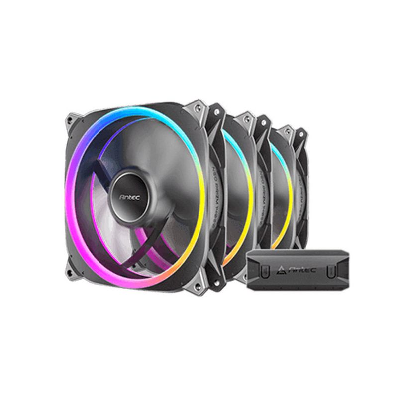 GENERICO - Ventilador Antec Neo Prizm T3 120mm RGB - Paquete de 3 Alta Velocida