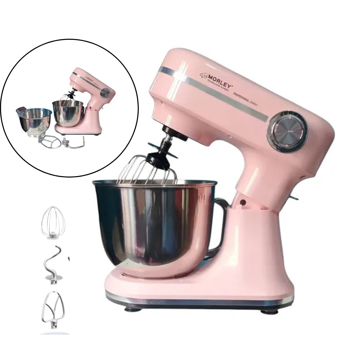 MORLEY - Batidora Profesional Morley Planetaria 6.L ROSADO 2500 Watts