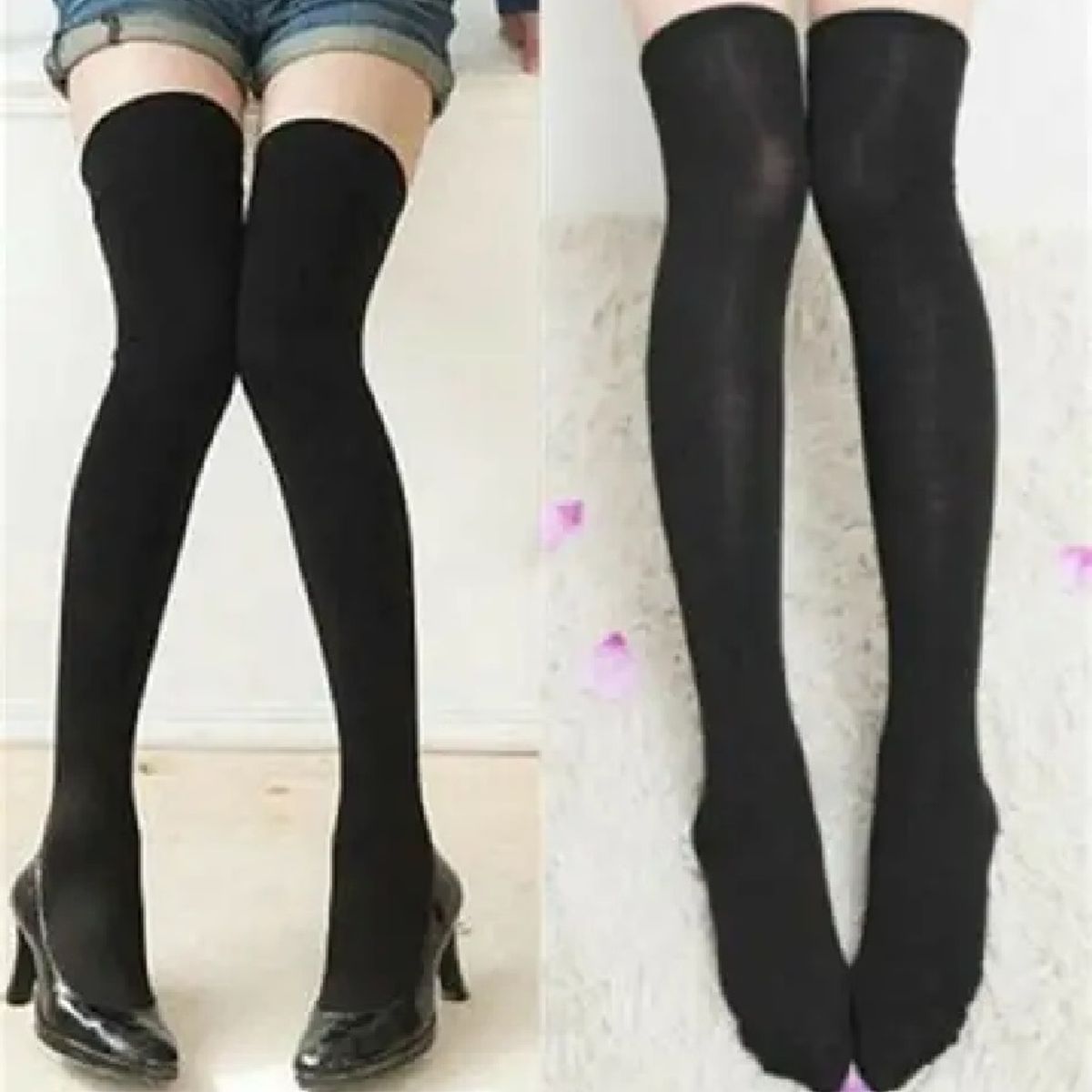 VARIOS - MEDIAS ENTERAS LARGAS BUCANERAS DIVERSOS COLORES MONOCOLOR