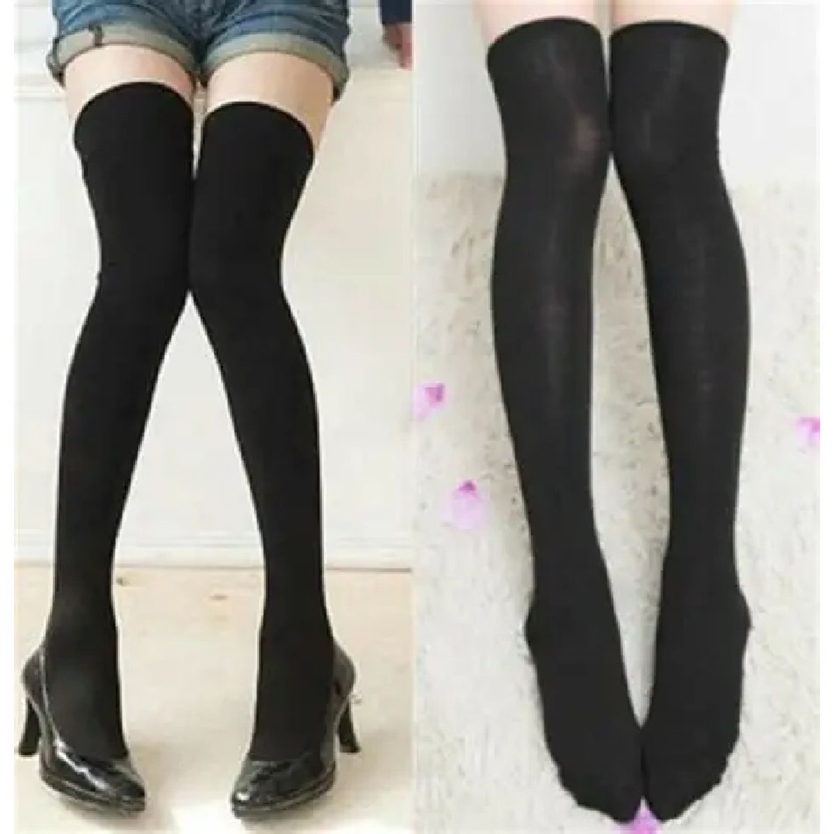 VARIOS - MEDIAS ENTERAS LARGAS BUCANERAS DIVERSOS COLORES MONOCOLOR