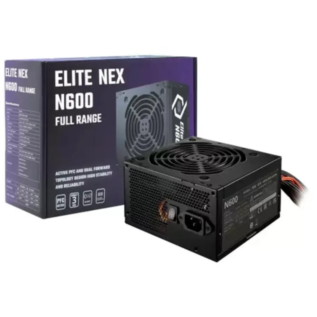 COOLER MASTER - Fuente de Poder Cooler Master Elite Nex N600 - 600W Eficiencia Energ