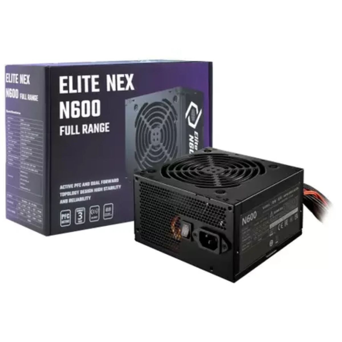 COOLER MASTER - Fuente de Poder Cooler Master Elite Nex N600 - 600W Eficiencia Energ