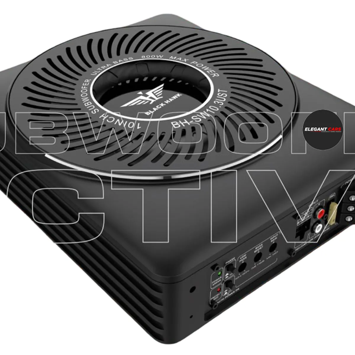 BLACK HAWK - Subwoofer Amplificado Black Hawk 800w Clase D