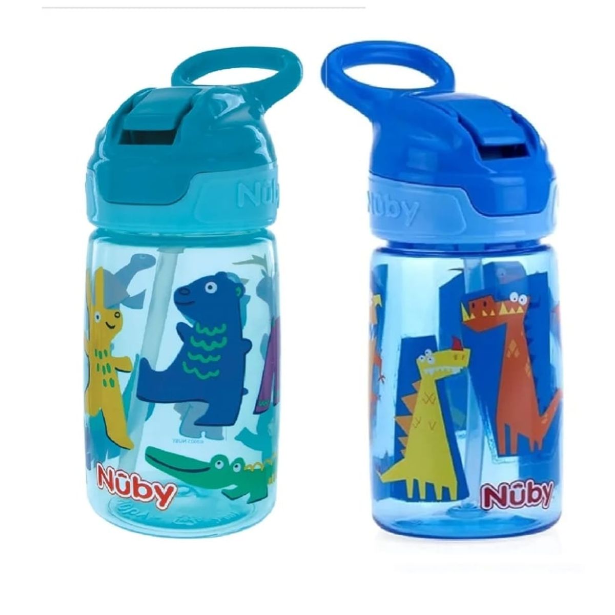 NUBY - TOMATODO PARA BEBE  NUBY DE 360ML THIRSTY KIDS AZUL O VERDE
