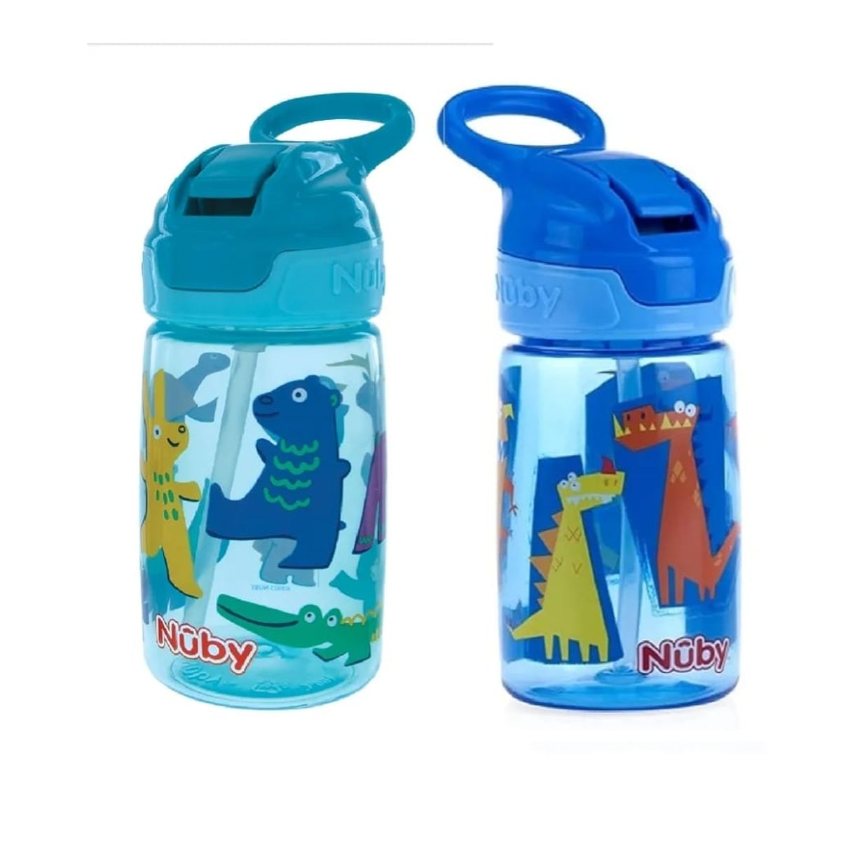 NUBY - TOMATODO PARA BEBE  NUBY DE 360ML THIRSTY KIDS AZUL O VERDE