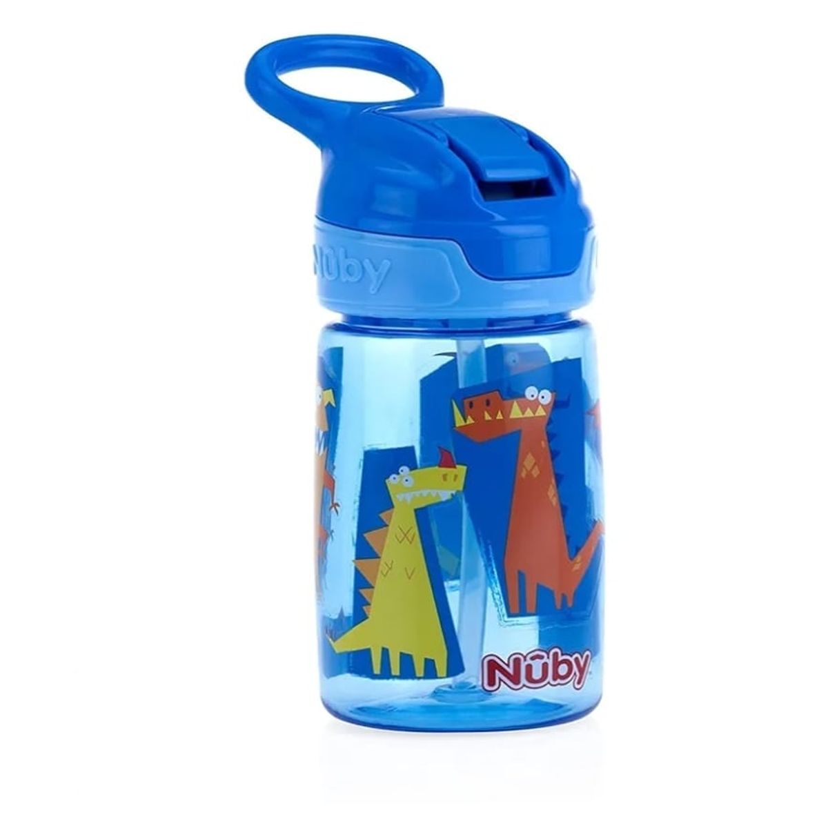 NUBY - TOMATODO PARA BEBE  NUBY DE 360ML THIRSTY KIDS AZUL O VERDE