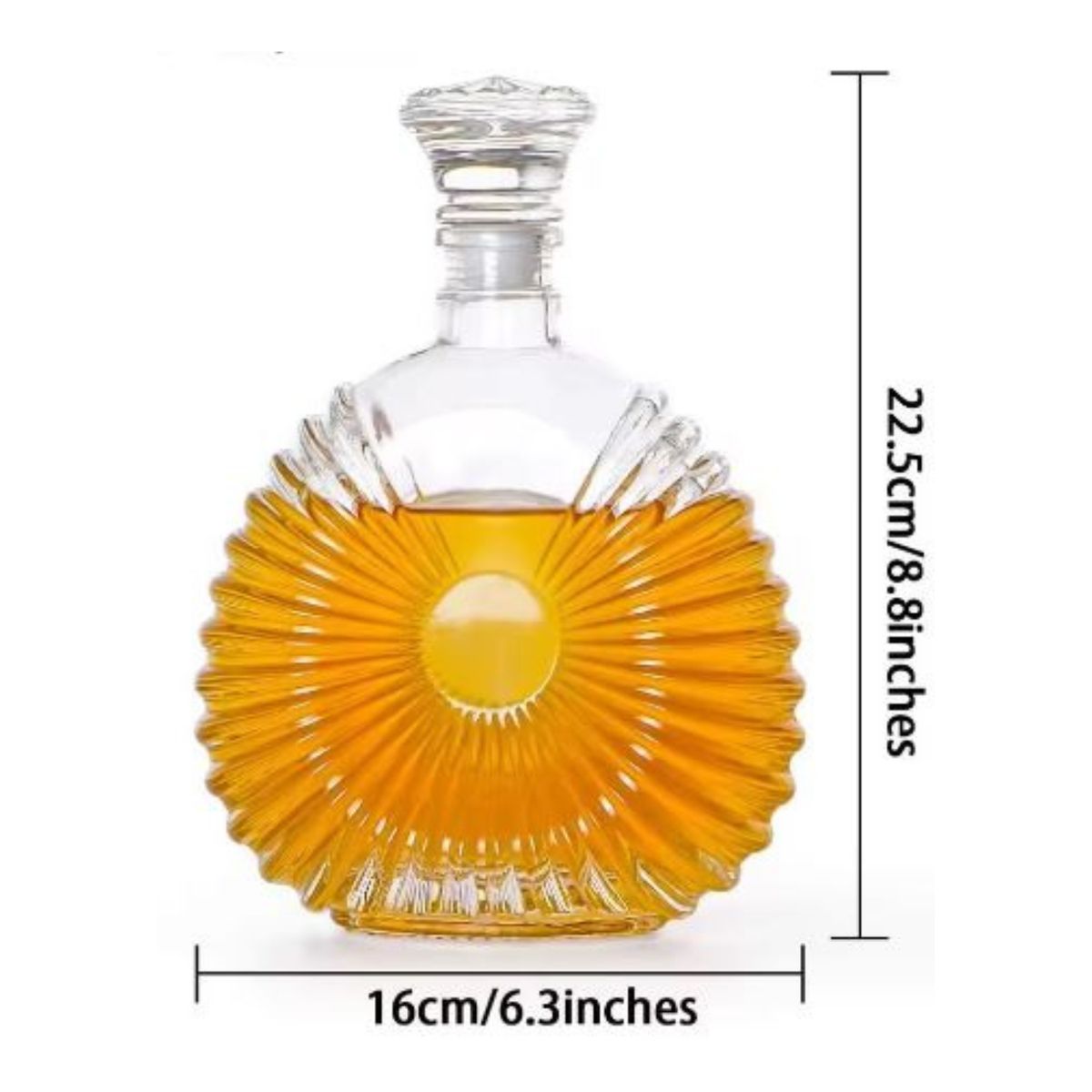 GENERICO - Whisquera Licorera Vidrio Labrado 750 ml