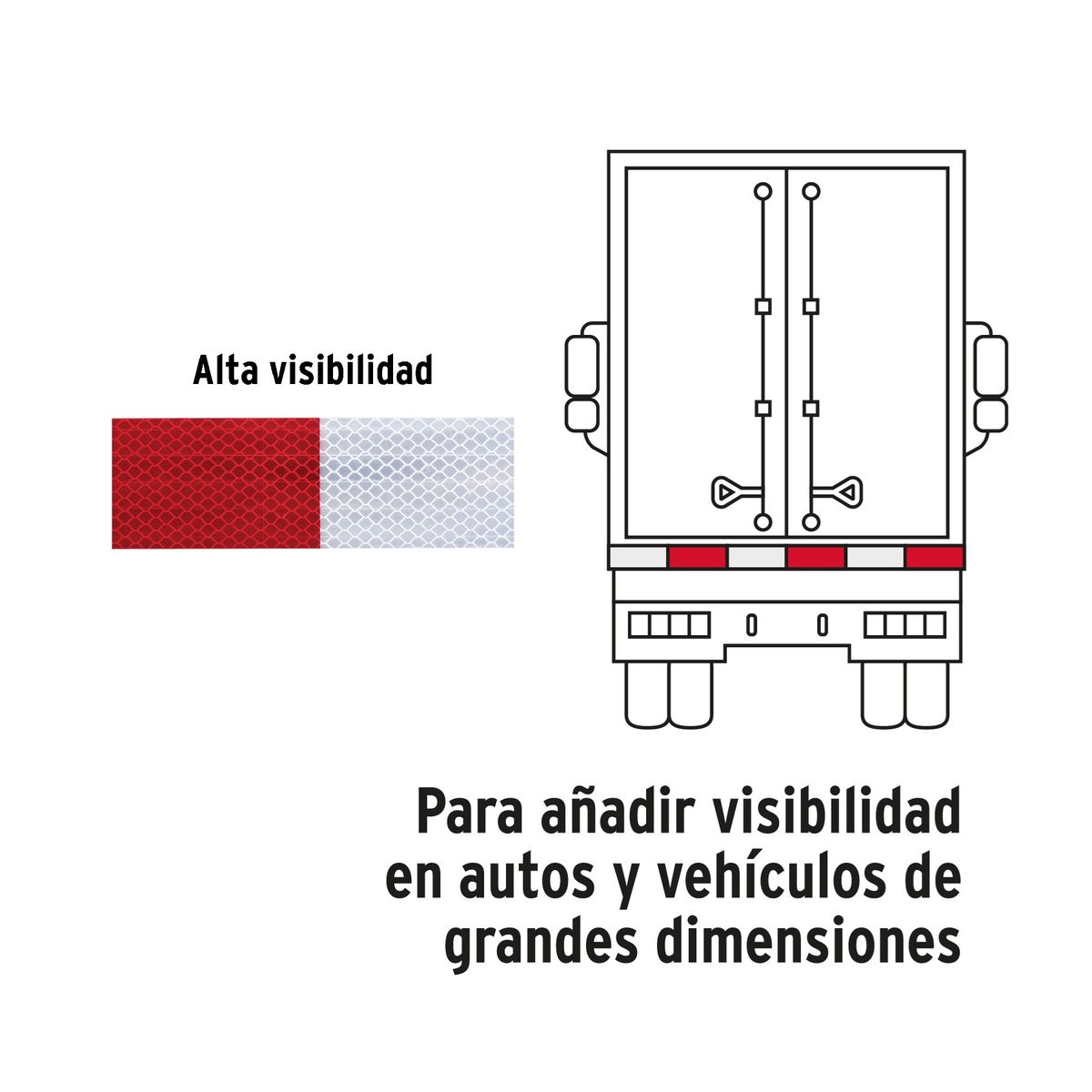 KNAUF - Cinta Reflectiva Blanco y Rojo 5 metros x 2" Knauff