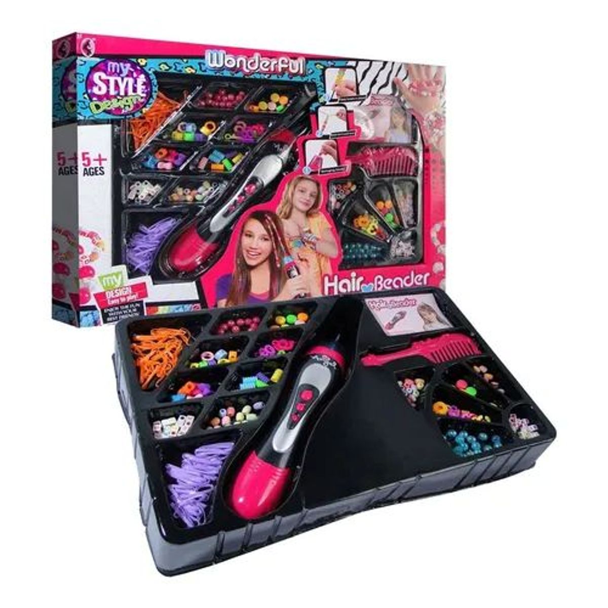 GENERICO - Set De Cuentas Para Cabello 2 en 1