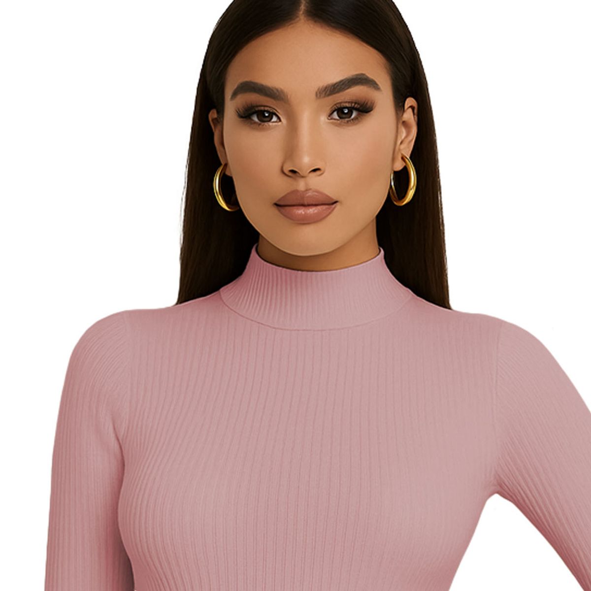 GENERICO - Polo Mujer Cafarena Manga Larga Rib Grueso Tic-13 Color Api