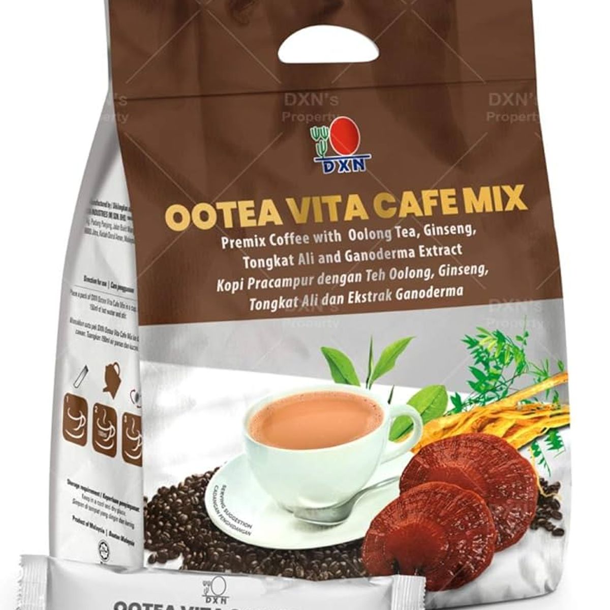 DXN - Dxn Vita café Mix - Mezcla de Ganoderma, Ginseng, TongKat Ali y Te Oolong