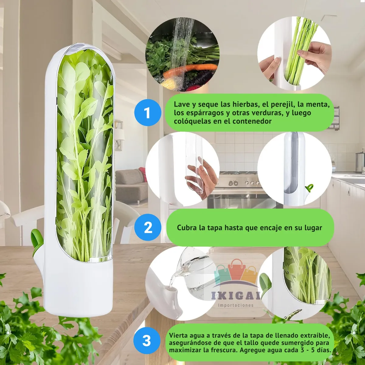 GENERICO - Pack x 2 Conservador De Hierbas y Vegetales Premium