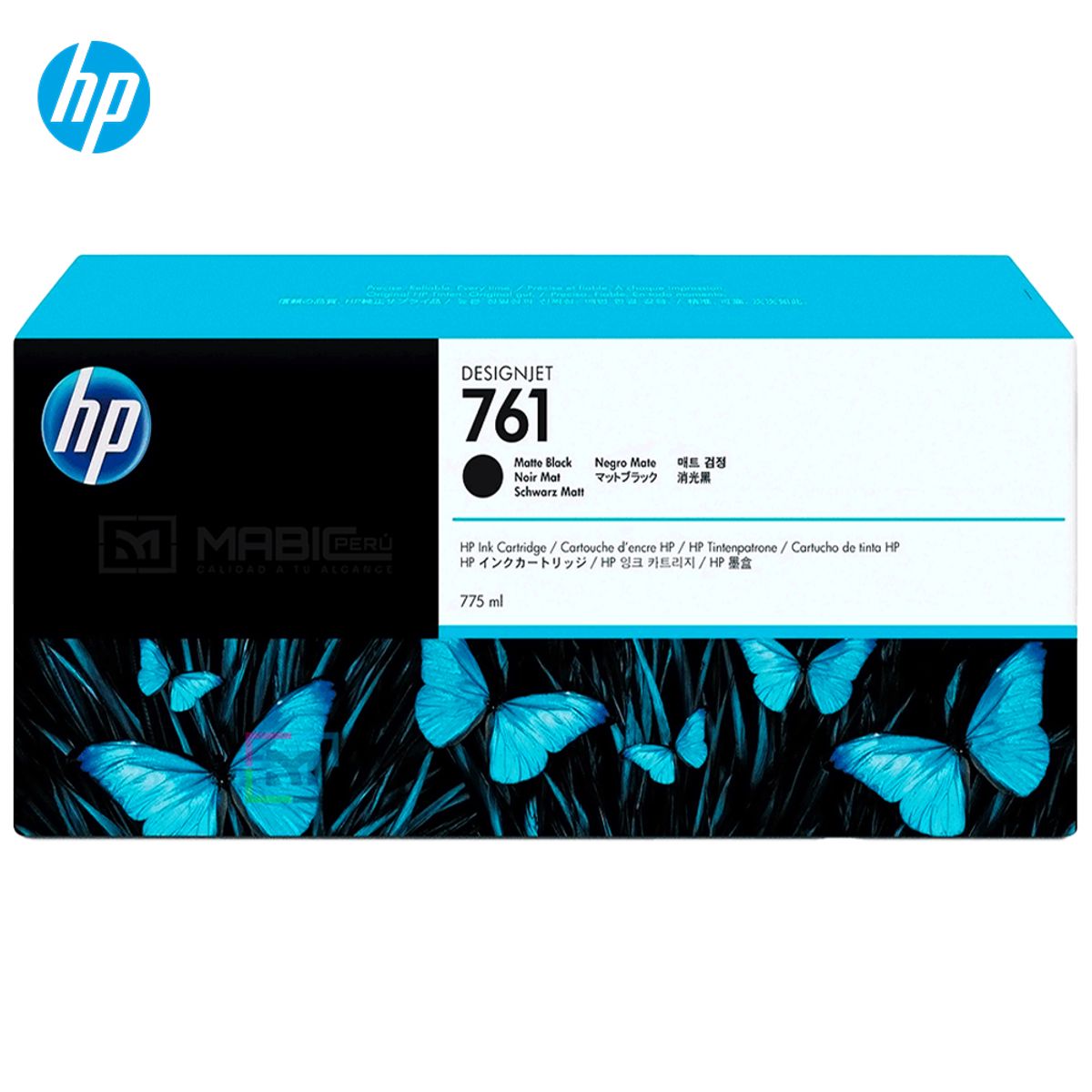 HP - Cartucho de Tinta HP 761 Negro Mate CM997A DesignJet T7100 Original - 775ml